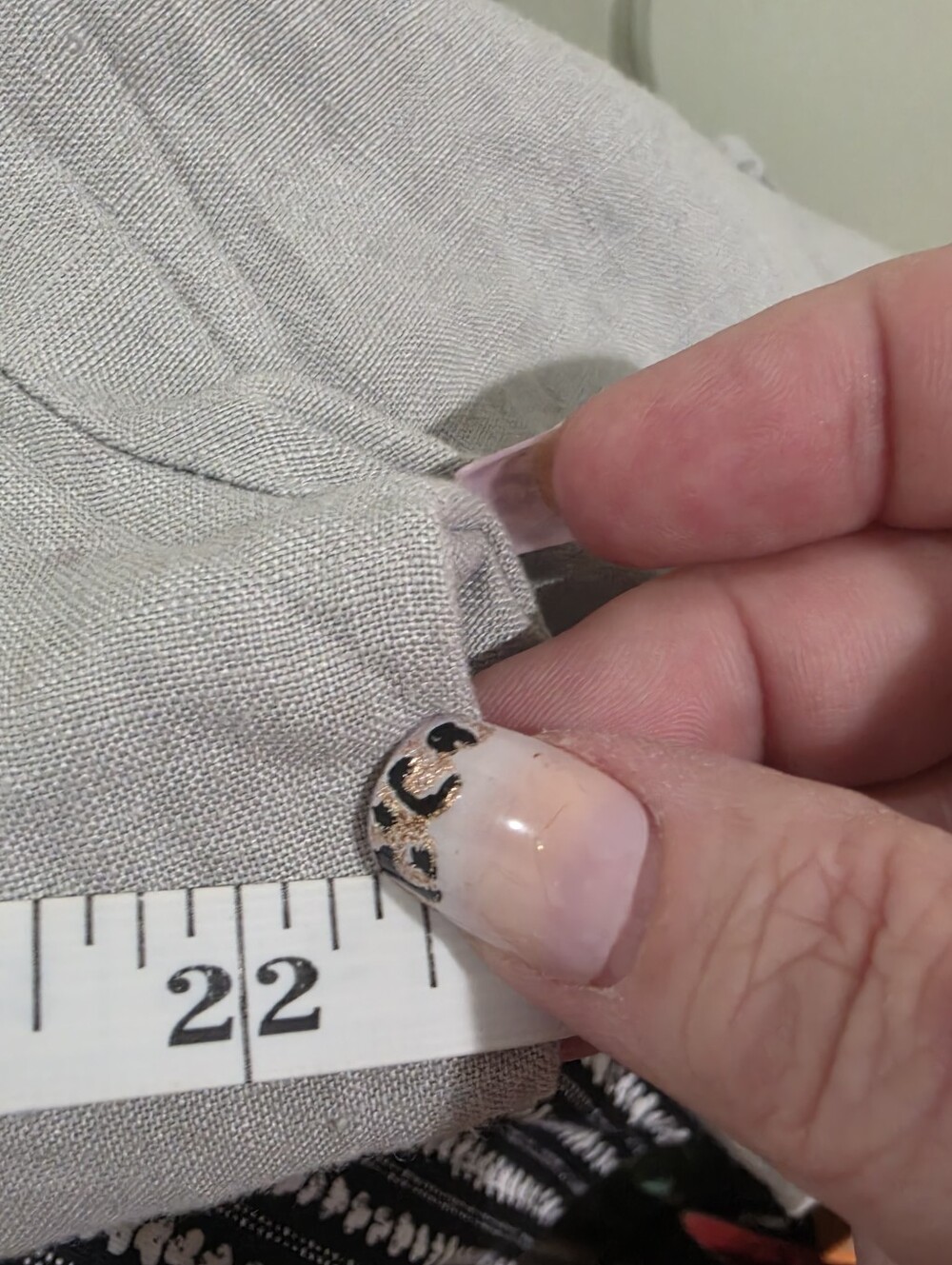 August silk lavender gray embroidered smocked peasant tunic XL - Picture 9 of 10